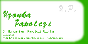 uzonka papolczi business card